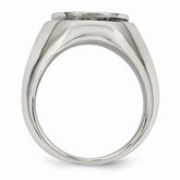 Stainless Steel Enameled Cross Ring with Polished Finish Modern Elegance - 9 - 9